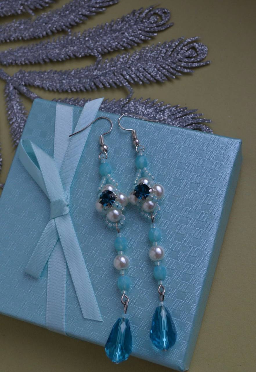 Aqua Lira Earrings