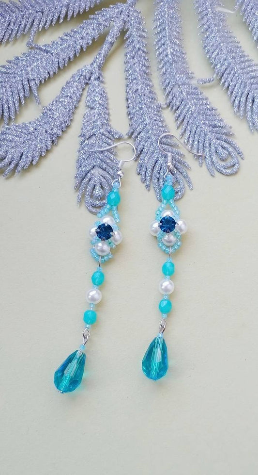 Aqua Lira Earrings